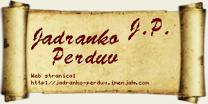 Jadranko Perduv vizit kartica